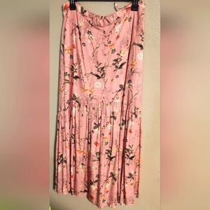 Gianni Binni SIZE 12 Long skirt pink with flowers 💐